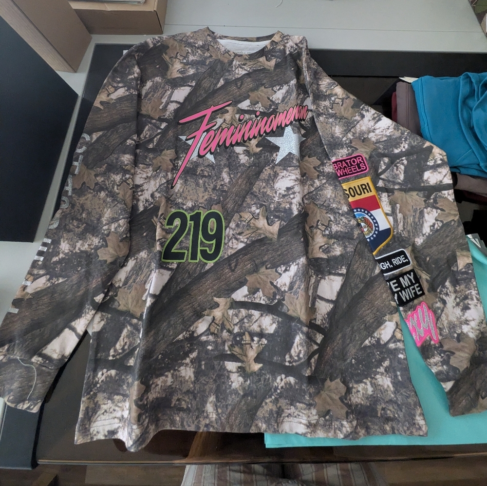 Camouflage Graphic Long Sleeve Shirt